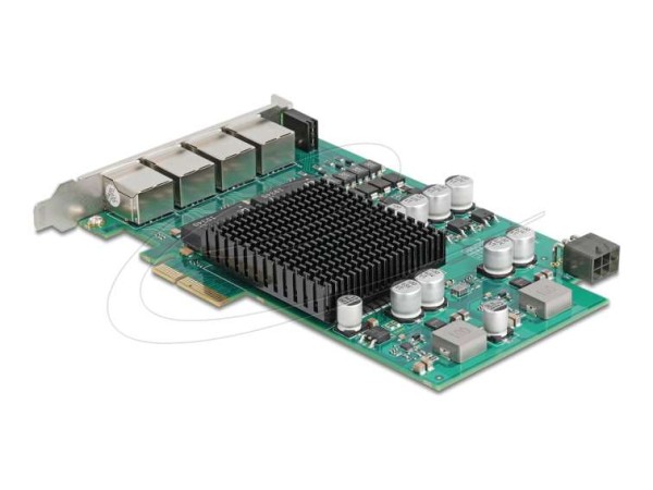DELOCK PCI Express x4 Netzwerkkarte Gigabit LAN 4 x RJ45 mit PoE+ i350 Stüc 86097