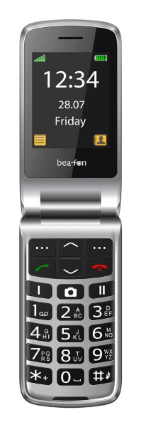 BEA-FON SL605 LTE, Silver Line, Großtastenklapphandy, schwarz Farbinnendisp SL605LTE_EU003B
