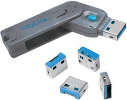 LogiLink USB Sicherheitsschloss, 1 Schlüssel / 4 Schlösser