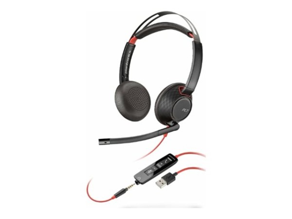 HP Poly Blackwire 5220, C5220 USB-A - Schnurgebundenes Stereo-Headset mit U 8M3W9A6#ABA