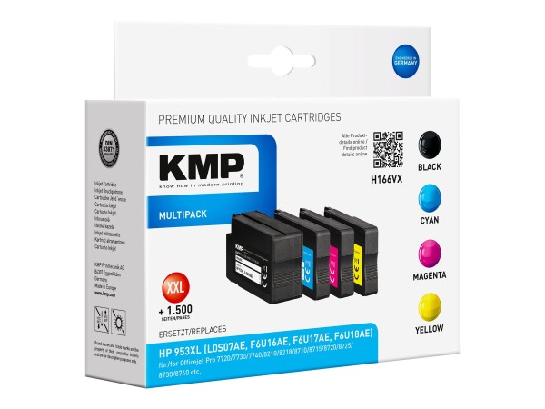 KMP KMP Tintenpatrone ersetzt HP 953XL (L0S70AE, F6U16AE, F6U17AE, F6U18AE)