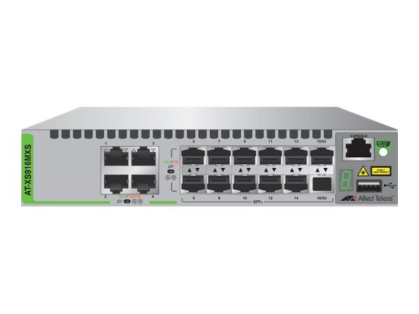 ALLIED TELESIS ALLIED TELESIS AT XS916MXS - Switch - L2+ - verwaltet - 4 x 100/1000/10000 + 12 x 10 Gigabit SFP+ -