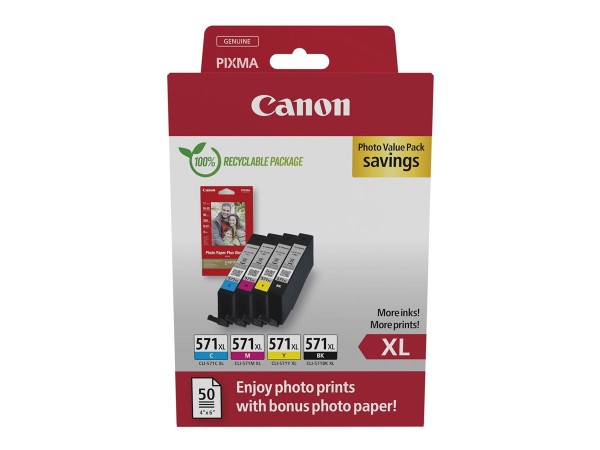 CANON CLI-571 XL BK/C/M/Y Photo Value Pack 0332C006