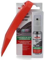 NIGRIN Bundle Vignetten und Kleberentferner + Schaber