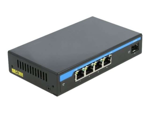 DELOCK Gigabit Ethernet Switch 4 Port PoE + 1 SFP 87765