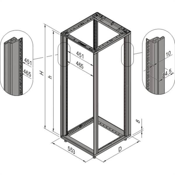 SCHROFF SCHROFF 28230374 Schrankgestell 945 x 600 1 St.
