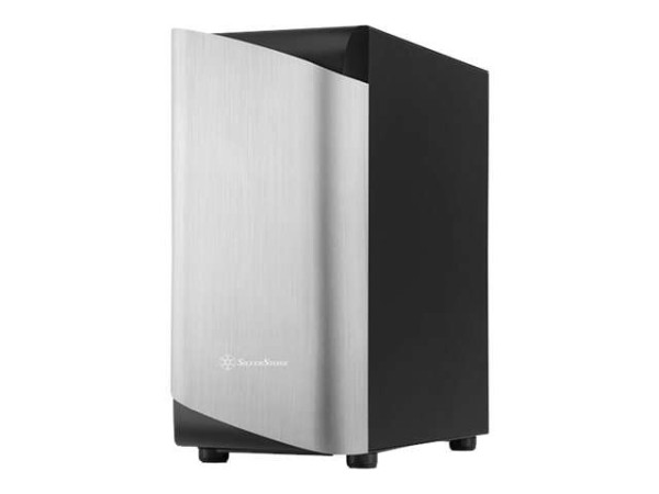 SILVERSTONE SETA A1 ATX-Mid-Tower-Gehäuse Silber USB 3.1 Gen 2 Type-C SST-SEA1SB-G