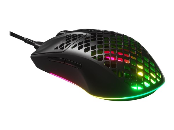 STEELSERIES STEELSERIES Aerox 3 Kabelgebunden Gaming-Maus Optisch Ergonomisch, Beleuchtet, Abnehmbares Kabe