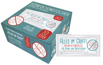 HELLMA Desinfektionstuch "Alles im Griff", 20er Box