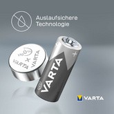 VARTA Silber-Oxid Uhrenzelle, V341, 1,55 Volt, 15 mAh