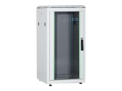 DIGITUS 47HE Unique Netzwerkschrank 600x1000mm Glastür Grau DN-19 47U-6/10-1