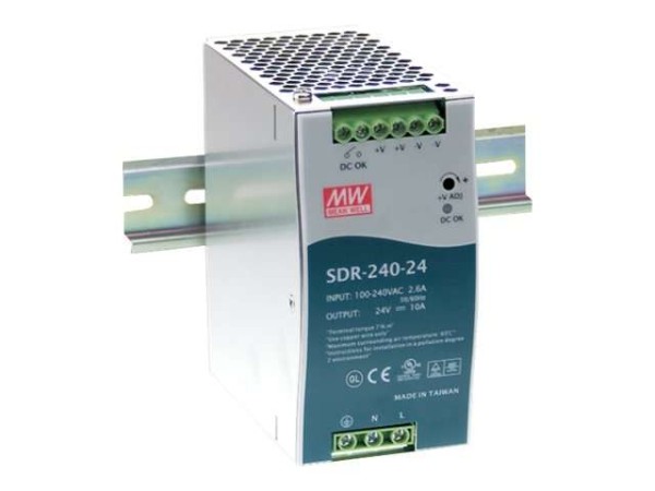 MEAN WELL SDR-240 series SDR-240-24 - Stromversorgung (DIN-Schienenmontage SDR-240-24