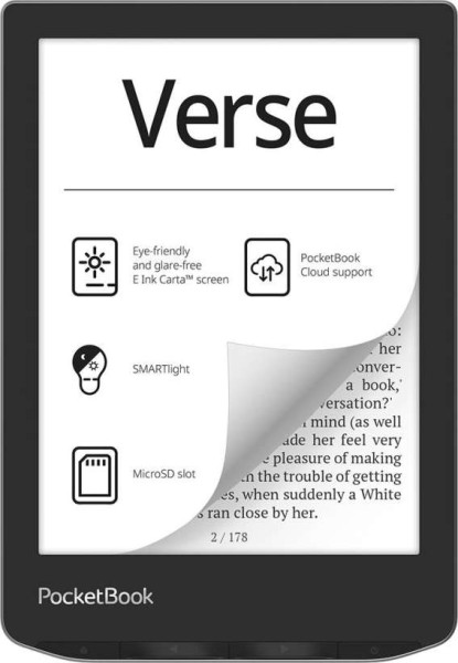 POCKETBOOK Verse eReader mist grey mit 212 DPI 8 GB PB629-M-WW-B