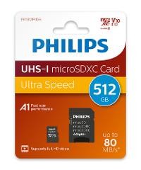 PHILIPS PHILIPS MicroSDXC Card     512GB Class 10 UHS-I U1 incl. Adapter