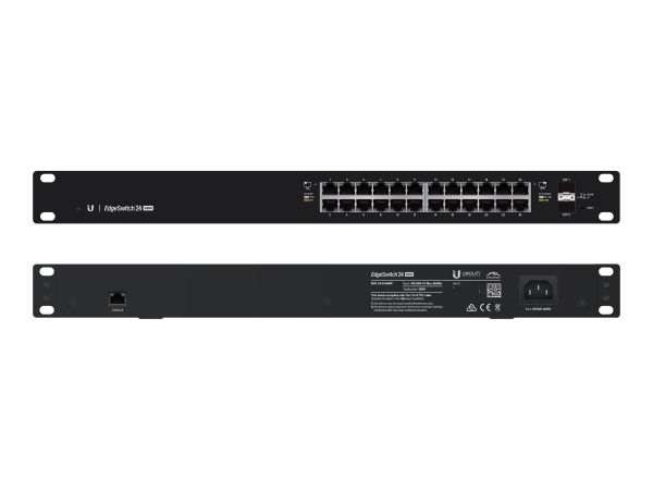UBIQUITI NETWORKS Ubiquiti EdgeSwitch 24, 500W, 24 Gigabit RJ45 Ports, 2 SF ES-24-500W