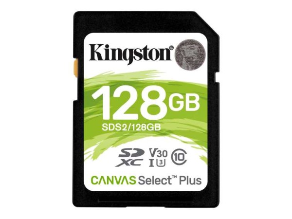 KINGSTON 128GB SDXC CANVAS SELECT PLUS SDS2/128GB