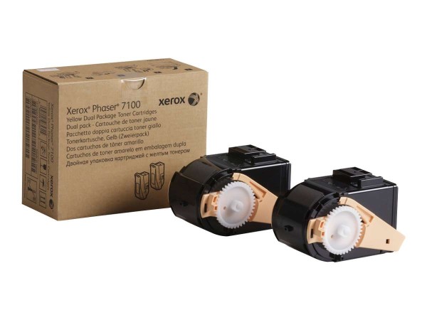 XEROX Phaser 7100 2er Pack Gelb Tonerpatrone 106R02604