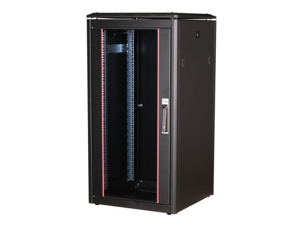 EQUIP EQUIP Serverschrank 19"  22U 600x600mm Glastür   schwarz