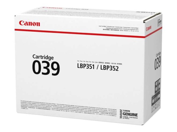 CANON 039 Schwarz Tonerpatrone 0287C001