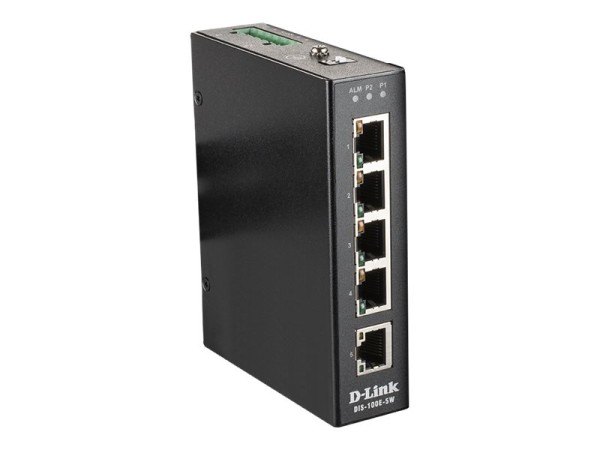 D-LINK 5-Port Unmanaged Layer2 Fast Ethernet Industrial Switch DIS-100E-5W