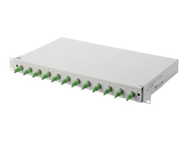 DIGITUS ASSMANN Spleißbox, 1U, Equipped 12x E2000 Simplex, M25 Schraube
