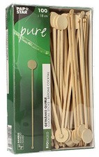 PAPSTAR Getränke-Quirle "pure", aus Bambus, Länge: 180 mm