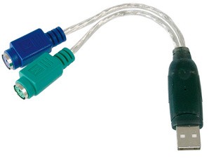 DIGITUS USB 1.1 - 2 x PS/2 Adapterkabel, 180 mm