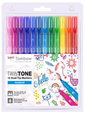 Tombow Doppelfasermaler "TwinTone" Rainbow Colours, 12er Set