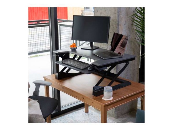 ERGOTRON WorkFit®-T Steh-Sitz Arbeitsplatz in Schwarz 33-397-085