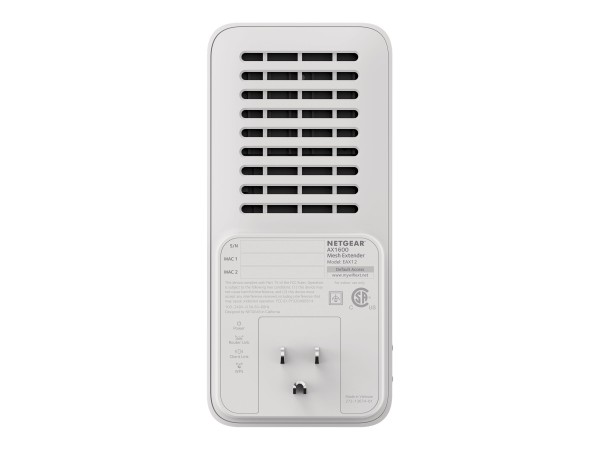 NETGEAR AX1600 4-Stream WiFi 6 Mesh Extender Steckdosenformat EAX12-100PES