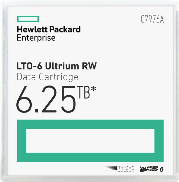 HP Cartridge LTO-6 2,5/6,25TB unlabeled C7976A