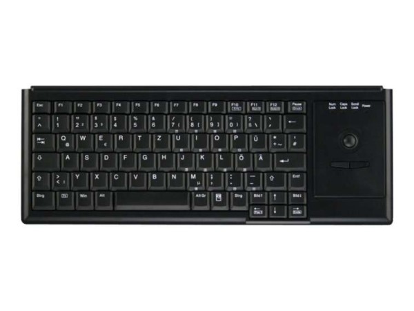 ACTIVE KEY AK-4400-TP Tastatur mit Trackball, PS/2, schwarz AK-4400-TP-B/GE