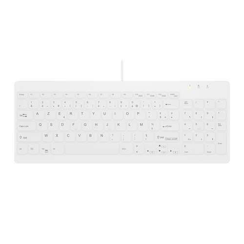 CONTOUR ACTIVE KEY Hygiene Compact Ultraflat Keyboard with NumPad Fully Sea AK-C7012F-UVS-W/FR