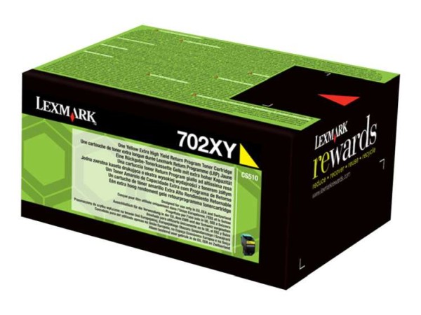 LEXMARK 702XY Besonders hohe Ergiebigkeit Gelb Tonerpatrone LCCP, LRP 70C2XY0
