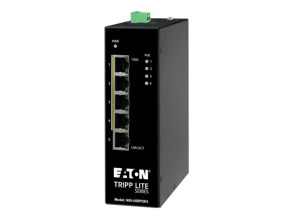 EATON EATON TRIPPLITE 5-Port Unmanaged Industrial Gigabit Ethernet Switch - 10/100/1000mbps -10 to 60 C DI