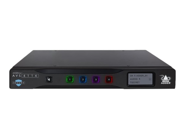ADDER ADDER View Secure 4-port DP/HDMI 4K/60 SINGLE HEAD (AVS-4114)