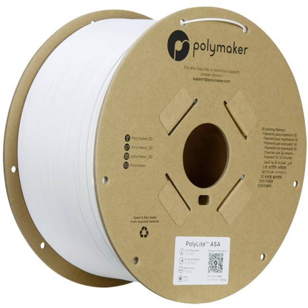 POLYMAKER POLYMAKER PF01021 White Filament ASA UV-beständig, witterungsbeständig, hitzebeständig, schla