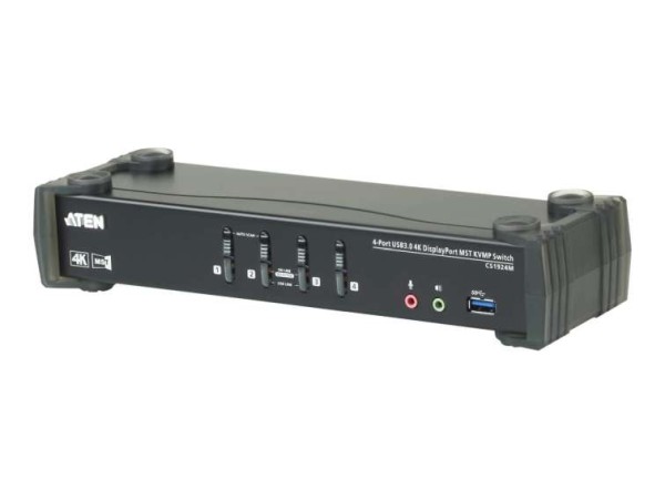 ATEN CS1924M KVMP-Switch 4-fach, DisplayPort mit MST, USB 3.0, 4K CS1924M