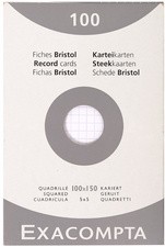 EXACOMPTA Karteikarten, 100 x 150 mm, kariert, weiß