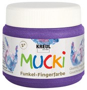 KREUL Funkel-Fingerfarbe "MUCKI", diamanten-blau, 150 ml