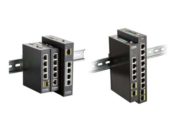 D-LINK 8-port Gigabit Industrial Switch including 2 x 100/1000M SFP DIS-100G-10S