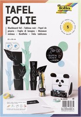 folia Tafelfolie/Kreidefolie, aus PVC, 230 x 330 mm, schwarz