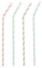 PAPSTAR Papier-Trinkhalm "Stripes", 220 mm, farbig sortiert