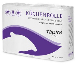 Tapira Küchenrolle Top, 3-lagig, hochweiß, Großpackung