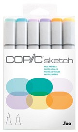 COPIC Marker sketch, 6er Set "Pale Pastels"