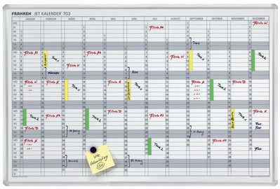 FRANKEN Planungstafel JetKalender, Jahreskalender, 12 Monate