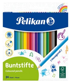 Pelikan Buntstifte Standard, sechseckig, 24er Kartonetui