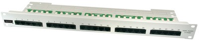 DIGITUS 19" ISDN Patch Panel Kat. 3, 50 x RJ45, 1 HE