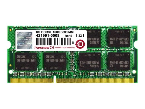SODDR3-RAM 8GB PC3-12800 CL11 TRANSCEND TS1GSK64W6H