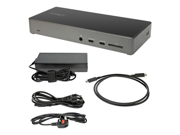 STARTECH.COM Dreifacher 4K-Monitor USB C-Dockingstation 100W Stromversorgun DK31C2DHSPDUE